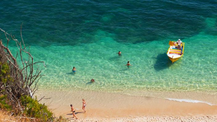 Blick auf Strand