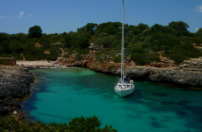 Cala Brafi Strand bei Porto Colom